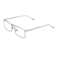 Nouveautés Boch pour lunettes de soleil rectangulaires rétro classiques pour femmes, petite monture, monture intégrale, PC UV400, verres personnalisés disponibles, argent