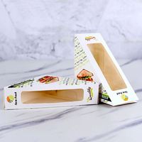 Emballage de sandwich en gros, papier kraft blanc, emballage alimentaire jetable personnalisé, emballage de pain pour le petit-déjeuner, boîte à sandwich