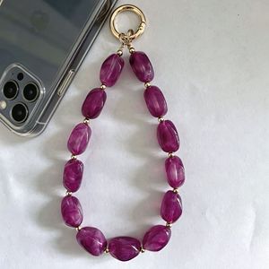 Llavero de pulsera de resina acrílica con cuentas de moda 2026 para mujer, bonito soporte para llaves de coche, llavero, pulsera - Product Image 6