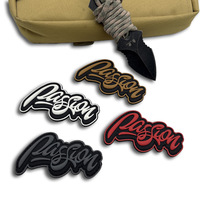 Badge moral en PVC 3D en caoutchouc, motif graffiti créatif avec lettres anglaises, prêt à être expédié, idéal pour les gilets tactiques et les sacs à dos
