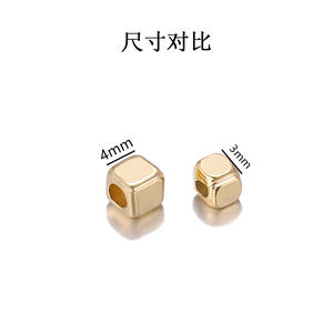 500 pièces/<span class=keywords><strong>lot</strong></span> 3mm 300 pièces/<span class=keywords><strong>lot</strong></span> 4mm Rhodium KC or CCB plastique carré graines <span class=keywords><strong>perles</strong></span> grand trou bricolage breloque entretoise <span class=keywords><strong>perles</strong></span> pour la fabrication de bijoux - Product Image 2