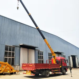 Haoy 5 Ton Telescopische Boom Afstandsbediening Anderen Met Aanhangwagen Voor Bouw Hijsen Sleep Auto Zelflader Truck Kraan