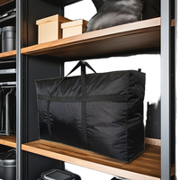 Sac de déménagement pliable unisexe en tissu Oxford grande capacité avec fermeture éclair pour le salon et le rangement domestique