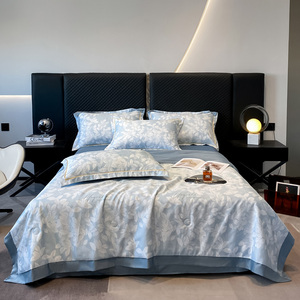 Parure de lit imprimée, lavée, rafraîchissante, confortable et respirante, avec taie d'oreiller et drap-housse - Product Image 2