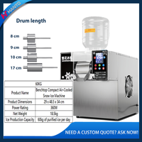 Machine à glace pilée professionnelle robuste et automatique pour la production de glace en flocons, de glace hawaïenne et de glace fine pour les entreprises – Marché américain