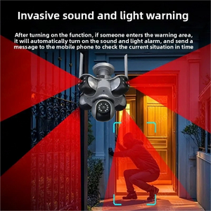 عدسة ذكية خارجية PTZ way 8K مقاومة للماء 20 ميجا بكسل 5 عدسة IP لاسلكية مع رؤية ليلية لأمن المنزل - Product Image 4