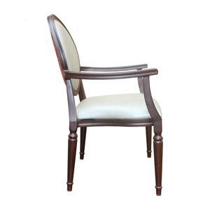 Silla de Respaldo Alto para Bodas <span class=keywords><strong>y</strong></span> Hogares de Ancianos, Sillas Resistentes para Restaurante u Hotel con Brazos, Tapizada en Tela de Lujo, Feria de Cantón 2025 - Product Image 4