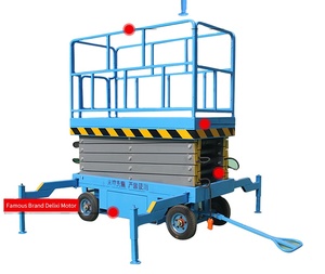 Platform Kerja Udara Hidrolik Semi-elektrik Hitop 8m 10m 12m 20m, Lift Gunting Elektrik Penuh untuk Dijual - Product Image 4