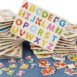 Montessori 3D cartoni animati alfabeti animali figure in legno puzzle giochi da tavolo bambino educazione precoce giocattoli per bambini ragazzi ragazze - Product Image 3