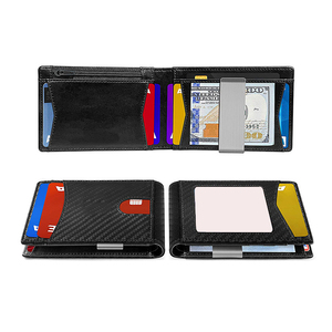 <span class=keywords><strong>Portafoglio</strong></span> sottile da <span class=keywords><strong>uomo</strong></span> personalizzato <span class=keywords><strong>con</strong></span> fermasoldi RFID blocco <span class=keywords><strong>porta</strong></span> carte di credito Bifold per <span class=keywords><strong>uomo</strong></span> <span class=keywords><strong>con</strong></span> confezione regalo - Product Image 3