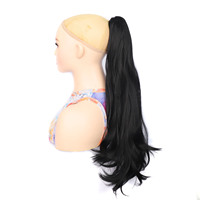 Pince à griffes Extensions de queue de cheval longue queue de poney pièce de cheveux ondulés bouclés postiches synthétiques pour les femmes