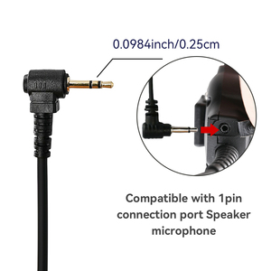 Auricular con micrófono PTT y conector de 2.5mm en forma de G de ETMY para radios portátiles Talkabou T100 T260 T465 T600 Retevis RT22 - Product Image 2