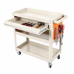 Armoire de rangement à outils industrielle noire en acier, 7 tiroirs, roulettes, poignée à pousser, serrure à clé, capacité de charge 300 kg, OEM OBM, garantie 3 ans - Product Image 1