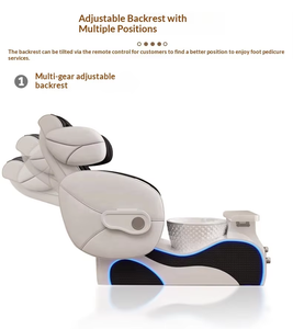 Sillón de Pedicura Eléctrico de Lujo sin Tubos, con Masaje Corporal Completo y Spa de Pies con Hidromasaje para Salón de Uñas y Salón de Belleza - Product Image 3