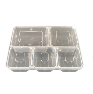 Disposable fast food box with heat-resistant compartments for takeout packaging