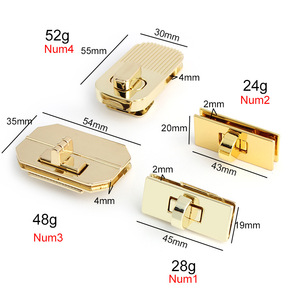 Tùy chỉnh Túi ổ khóa thiết kế túi xách lần lượt Twist Khóa Kim Loại phần cứng cho túi xách và hành lý PURSE khóa - Product Image 6