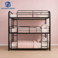 Lit superposé triple surdimensionné avec soudure industrielle pour une durabilité maximale dans les dortoirs