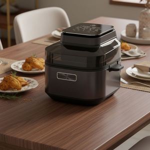 Friteuse à air numérique 6L avec écran, 40-200 ° C, Fenêtre panoramique à vue supérieure, Contrôle précis de la température - Product Image 4