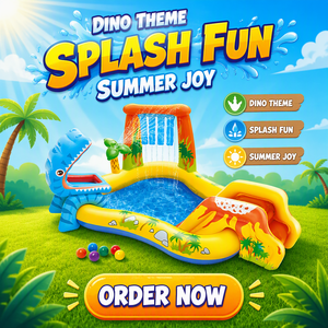 <span class=keywords><strong>INTEX</strong></span> 57444 DINOSAUR PLAY CENTER GRAND AMUSEMENT PULVÉRISATEUR À GLISSIÈRE D'EAU PISTOLET À PISCINE GONFLABLE ENFANTS PARK CENTRE DE JEU D'EAU - Product Image 2