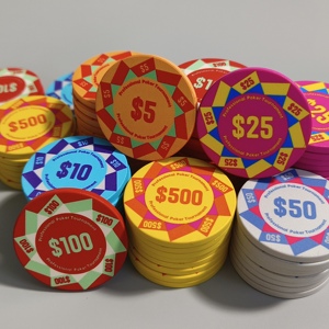 Jetons <span class=keywords><strong>de</strong></span> <span class=keywords><strong>poker</strong></span> professionnels en céramique <span class=keywords><strong>de</strong></span> 39 mm, qualité casino, impression couleur intégrale, design personnalisé pour le Texas Hold'em - Product Image 4