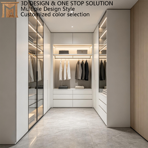 Cette <span class=keywords><strong>armoire</strong></span> sur mesure avec portes sans poignées pour un look élégant est idéale pour la chambre à coucher. - Product Image 2
