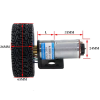 JGA25-370DC 12V véhicule moteurs à engrenages Robot pièces avec 65mm roue Kit ensemble électroménager encodeur moteurs à engrenages pour jouet voiture Robot