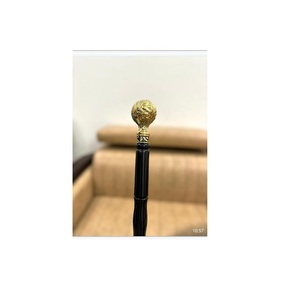 Canne de marche pliable artisanale en laiton avec embout en caoutchouc - Canne décorative nautique traditionnelle pour la randonnée et cadeau vintage - Product Image 1
