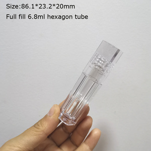 Emballage transparent de brillant à lèvres, <span class=keywords><strong>tube</strong></span> transparent, hexagonal, rond et carré, 1 pièce - Product Image 5