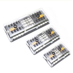 Bloque de Fusibles BH-8P/BH-12P/BH-16PDD de 8/12/16 Vías - 2 Entradas 4/6/8 Salidas con LED y Cobre Niquelado - Product Image 1