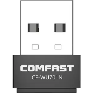 COMFAST USB वाईफ़ाई एडाप्टर, डेस्कटॉप के लिए 150Mbps 2.4GHz पीसी वाईफ़ाई एडाप्टर नैनो साइज वाईफाई डोंगल ड्राइवर मुफ्त वायरलेस नेटवर्क एडाप्टर