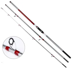 3 Sections 450cm Strong Fishing Oem Fiber Carbon Surf Rod