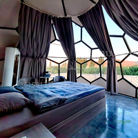 8M 10M en forme de nid d'abeille en verre dôme maison glamping Igloo tentes d'hôtel