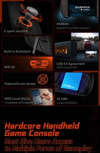 Console de jeu vidéo <span class=keywords><strong>OnexPlayer</strong></span> 2 Pro AMD R7 7840U 8,4 pouces avec écran tactile portable Win11, ordinateur portable fin de poche - Product Image 4