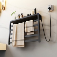 Porte-serviettes électrothermique en acier inoxydable pour salle de bains, support mural pour maison intelligente chauffe-serviettes électrique sèche-serviettes