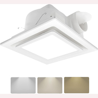 Ventilateur d'extraction portable LED pour plafond de cuisine, à roulement à billes en plastique, OEM ODM