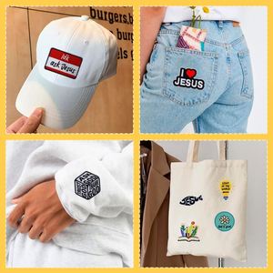 Nouvel ensemble de badges brodés thermocollants à thème Mains de prière et Foi pour vêtements, sacs et décoration DIY - Product Image 4