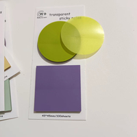 Bloc-notes adhésifs transparents ronds Morandi, bloc-notes mémo coloré, combinaison pour une marquage pratique