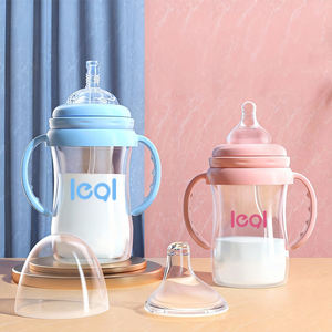 Biberons anti-coliques en gros 200 ml 240 ml 300 ml à débit lent sans BPA, col large, tétine semblable au sein, en PP pour l'alimentation des bébés - Product Image 2