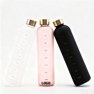 ขวดน้ำพลาสติก Tritan ขนาด 1 ลิตร แบบฝ้าพิมพ์โลโก้ตามสั่ง พร้อมตัวบอกเวลา - Product Image 1