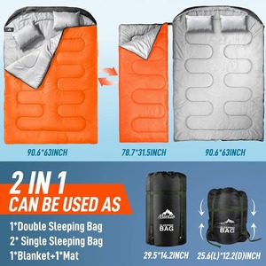 <span class=keywords><strong>Sac</strong></span> <span class=keywords><strong>de</strong></span> <span class=keywords><strong>couchage</strong></span> double pour adultes <span class=keywords><strong>Queen</strong></span> Size Toutes saisons Camping <span class=keywords><strong>Sac</strong></span> <span class=keywords><strong>de</strong></span> <span class=keywords><strong>couchage</strong></span> Temps chaud et froid avec oreiller pour randonnée <span class=keywords><strong>Sac</strong></span> à dos - Product Image 4