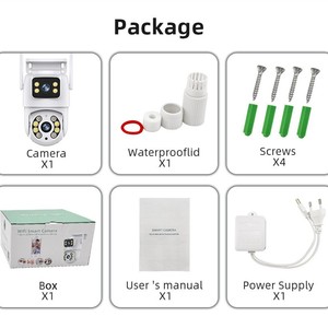 Cámara PTZ ICSEE de 6MP con Vista Dual, WiFi, Exterior, Impermeable, Sistema de Monitoreo de 360 Grados con Visión Nocturna e Intercomunicador de Voz - Product Image 3