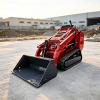 Mini Skid Steer Loader Diesel Langsung dari Pabrik dengan Kapasitas Angkut 420kg untuk Penanganan Material Kebun