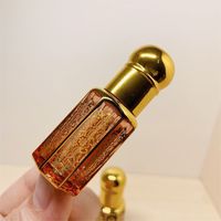 Emballage cosmétique pour soins de la peau, flacon de lotion et de sérum, 10 ml, 15 ml, flacon en verre rond vide doré