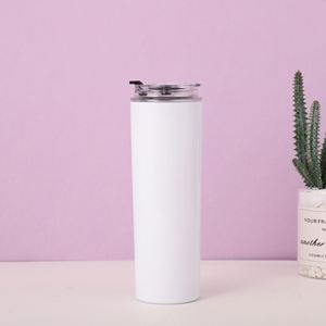 Stainless Steel 20Oz Skinny Straight Tumbler With Straw Lid - Product Image 3