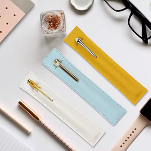 Bolsa de cuero PU de alta calidad de lujo Funda de pluma de cuero artificial Regalos de negocios Bolsa de pluma para pluma única - Product Image 6