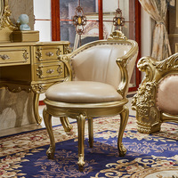 Table de maquillage en bois massif de style européen, couleur or champagne, avec rangement, caractéristiques détachables, meubles de chambre à coucher vintage français