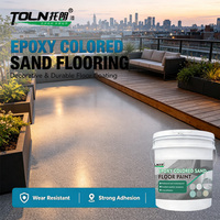 Peinture pour sol en sable coloré époxy 100 % solide de qualité supérieure, résistante aux UV, pour sol en ciment intérieur