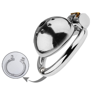 Cage de chasteté pour hommes, cadeau de saint valentin, dispositif de chasteté en acier inoxydable avec serrures invisibles - Product Image 4