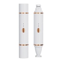 Tondeuse à ongles pour chien rechargeable 2-en-1 personnalisée, en ABS, avec double éclairage LED, faible bruit, tondeuse électrique pour toilettage