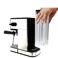 Machine à café expresso semi-automatique électrique avec moulin à meules coniques, mousseur à lait en acier inoxydable, pression de 20 bars, usage domestique